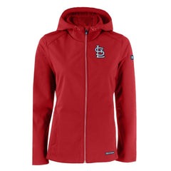 St. Louis Cardinals Cutter & Buck Women's Evoke Eco Softshell Recycled Full-Zip Jacket | MLB US