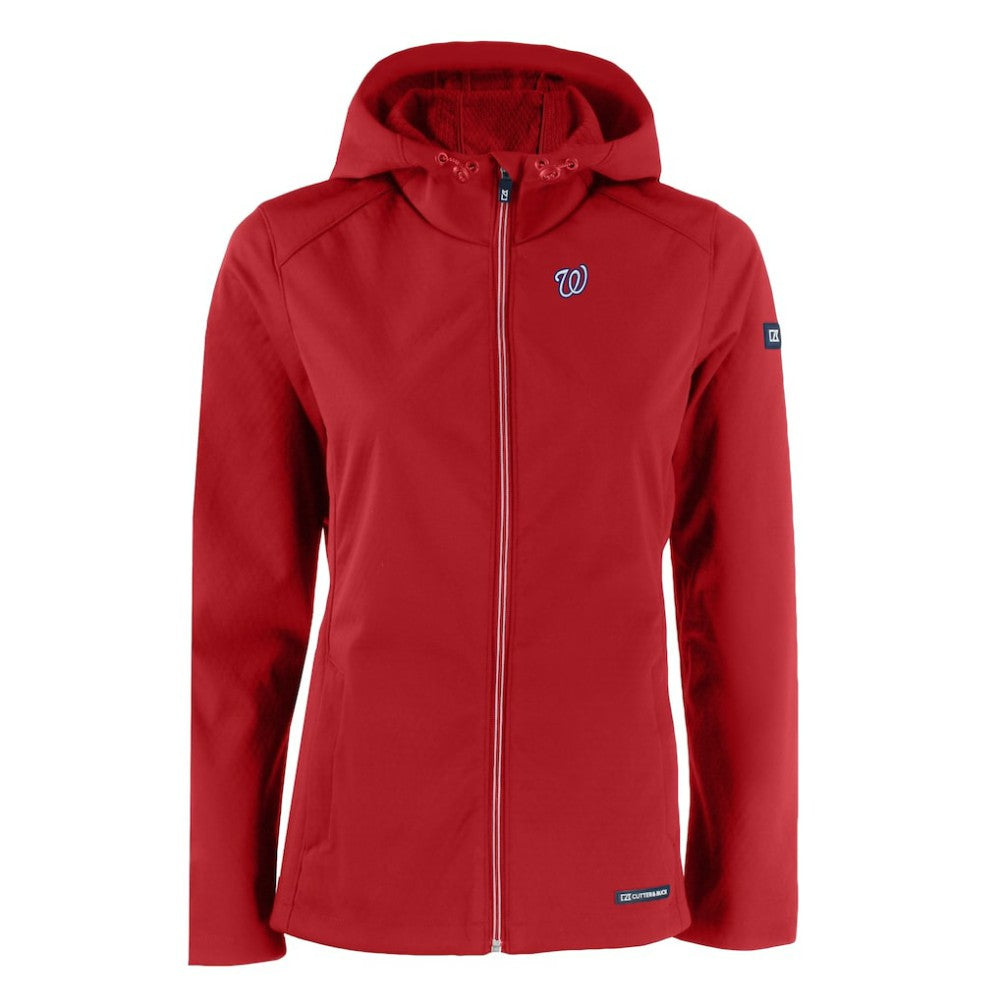 Washington Nationals Cutter & Buck Women's Evoke Eco Softshell Recycled Full-Zip Jacket | MLB Discount