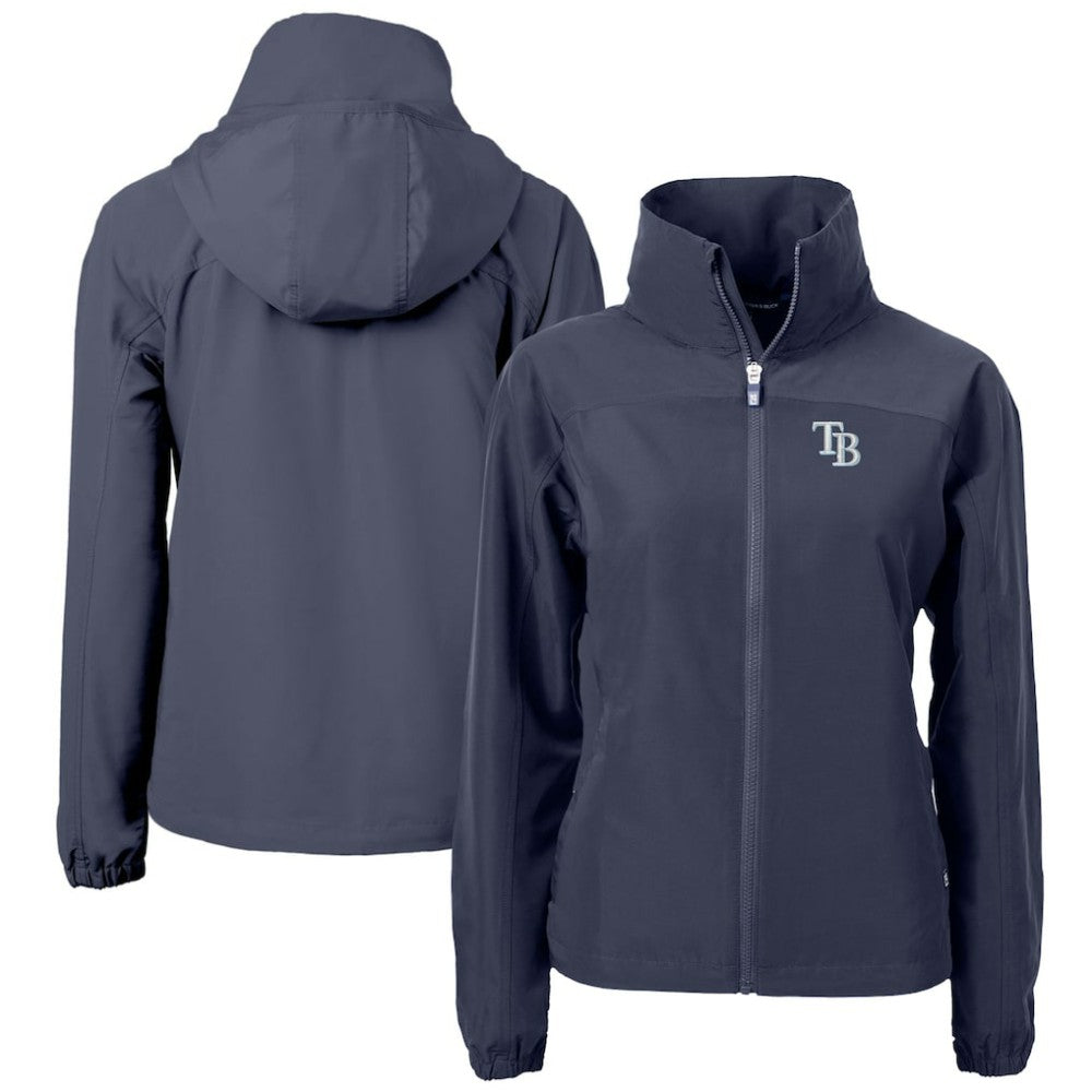 Tampa Bay Rays Cutter & Buck Women's Charter Eco Recycled Full-Zip Jacket | MLB New