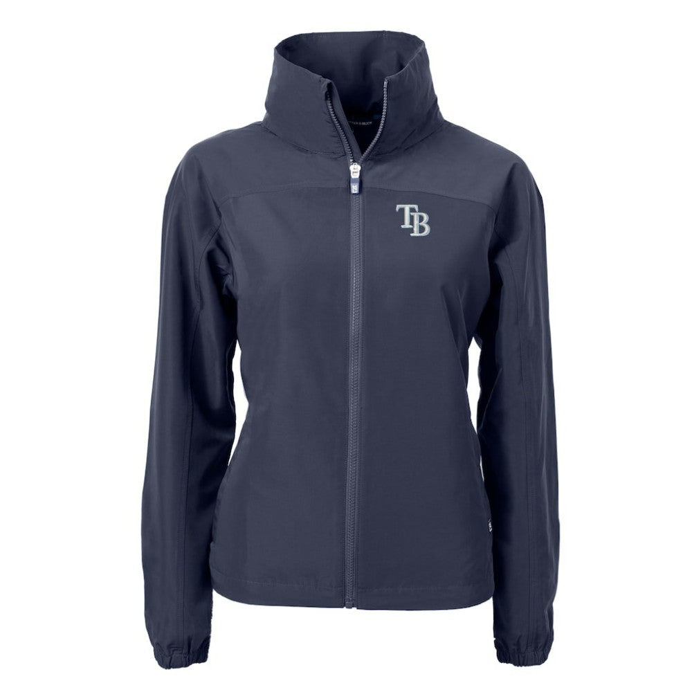 Tampa Bay Rays Cutter & Buck Women's Charter Eco Recycled Full-Zip Jacket | MLB New