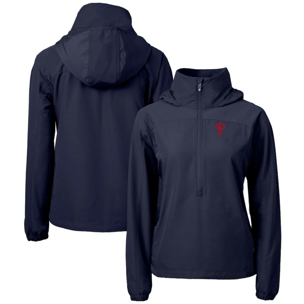 Philadelphia Phillies Cutter & Buck Women's Charter Eco Recycled Half-Zip Anorak Jacket | MLB Near me