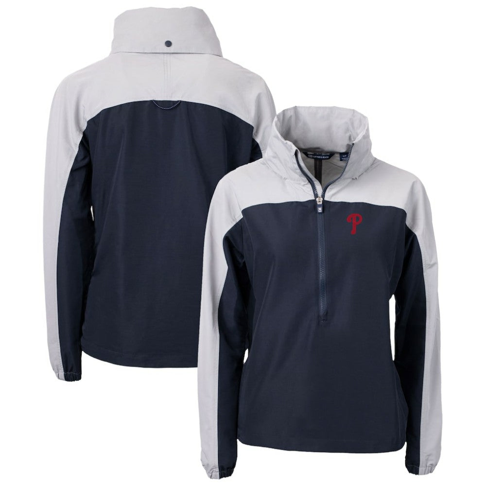 Philadelphia Phillies Cutter & Buck Women's Charter Eco Recycled Half-Zip Anorak Jacket | MLB For sale