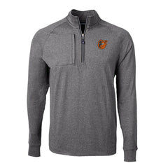 Baltimore Orioles Cutter & Buck Big & Tall Adapt Eco Knit Stretch Recycled Quarter-Zip Pullover Top | MLB On Sale