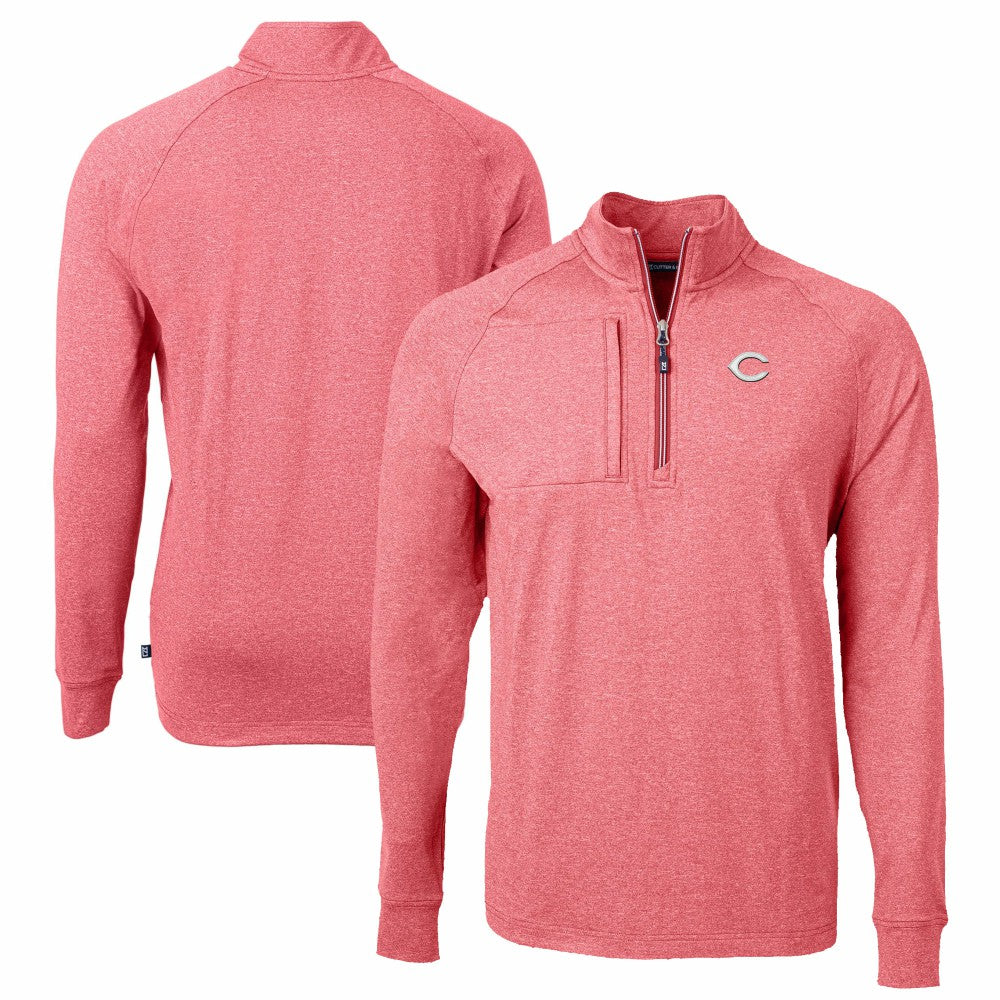 Cincinnati Reds Cutter & Buck Big & Tall Adapt Eco Knit Stretch Recycled Quarter-Zip Pullover Top | MLB Near me