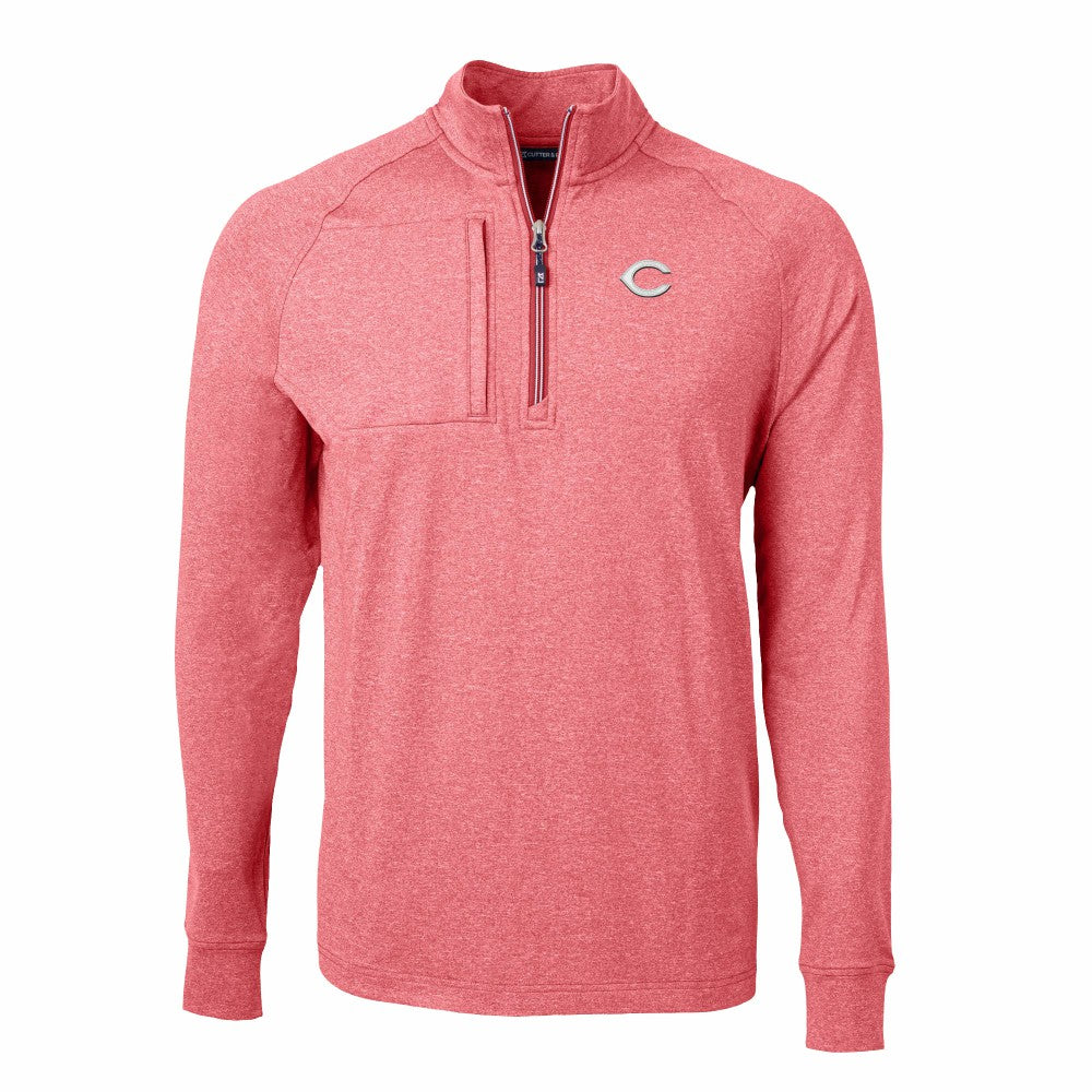 Cincinnati Reds Cutter & Buck Big & Tall Adapt Eco Knit Stretch Recycled Quarter-Zip Pullover Top | MLB Near me