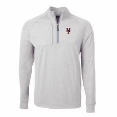 New York Mets Cutter & Buck Big & Tall Adapt Eco Knit Stretch Recycled Quarter-Zip Pullover Top | MLB Outlet