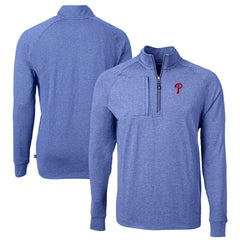 Philadelphia Phillies Cutter & Buck Big & Tall Adapt Eco Knit Stretch Recycled Quarter-Zip Pullover Top | MLB US