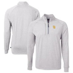 San Diego Padres Cutter & Buck Big & Tall Adapt Eco Knit Stretch Recycled Quarter-Zip Pullover Top | MLB For sale
