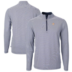 Houston Astros Cutter & Buck Virtue Eco Pique Micro Stripe Big & Tall Recycled Quarter-Zip Pullover Top | MLB Near me