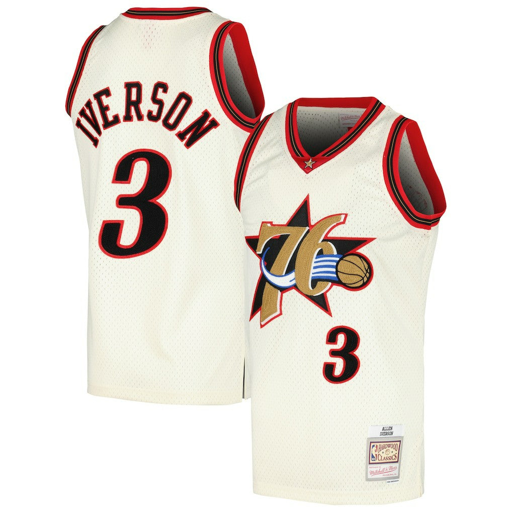 Allen Iverson Philadelphia 76ers Chainstitch Swingman Jersey New