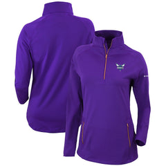 Charlotte Hornets Women's Omni-Wick Outward Nine Quarter-Zip Pullover Top On Sale
