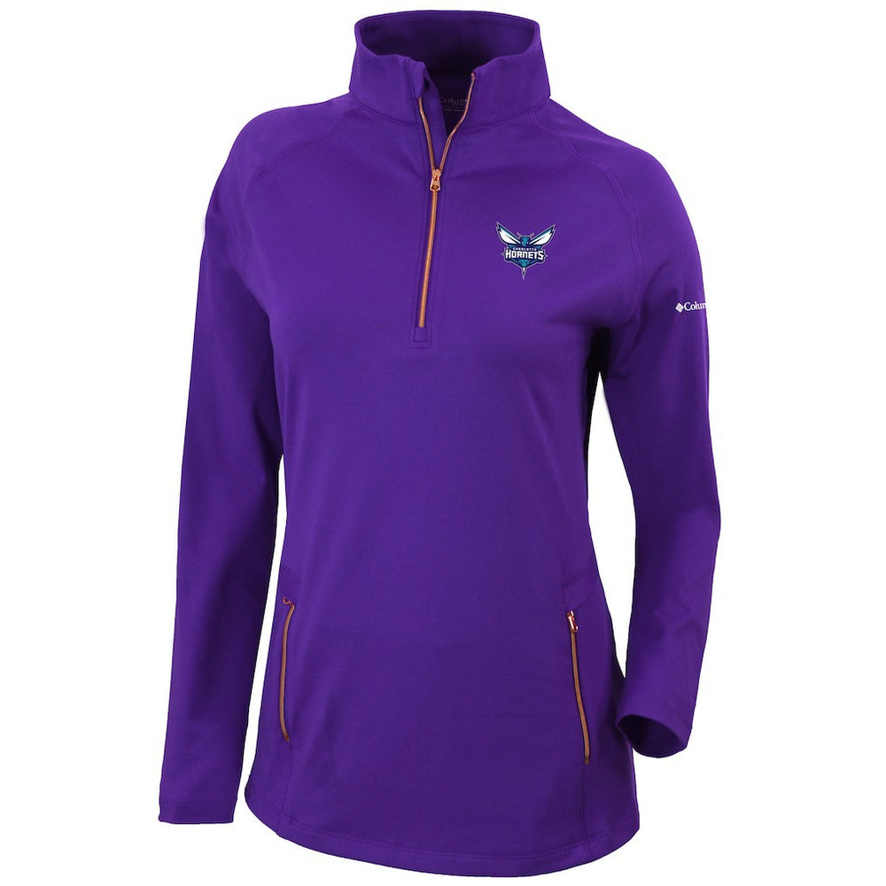 Charlotte Hornets Women's Omni-Wick Outward Nine Quarter-Zip Pullover Top On Sale