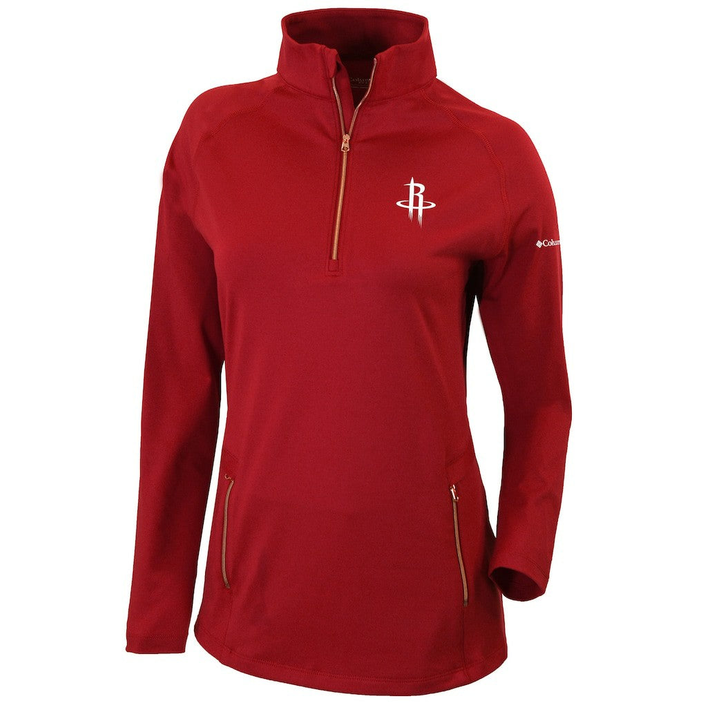 Houston Rockets Women's Omni-Wick Outward Nine Quarter-Zip Pullover Top sale Online