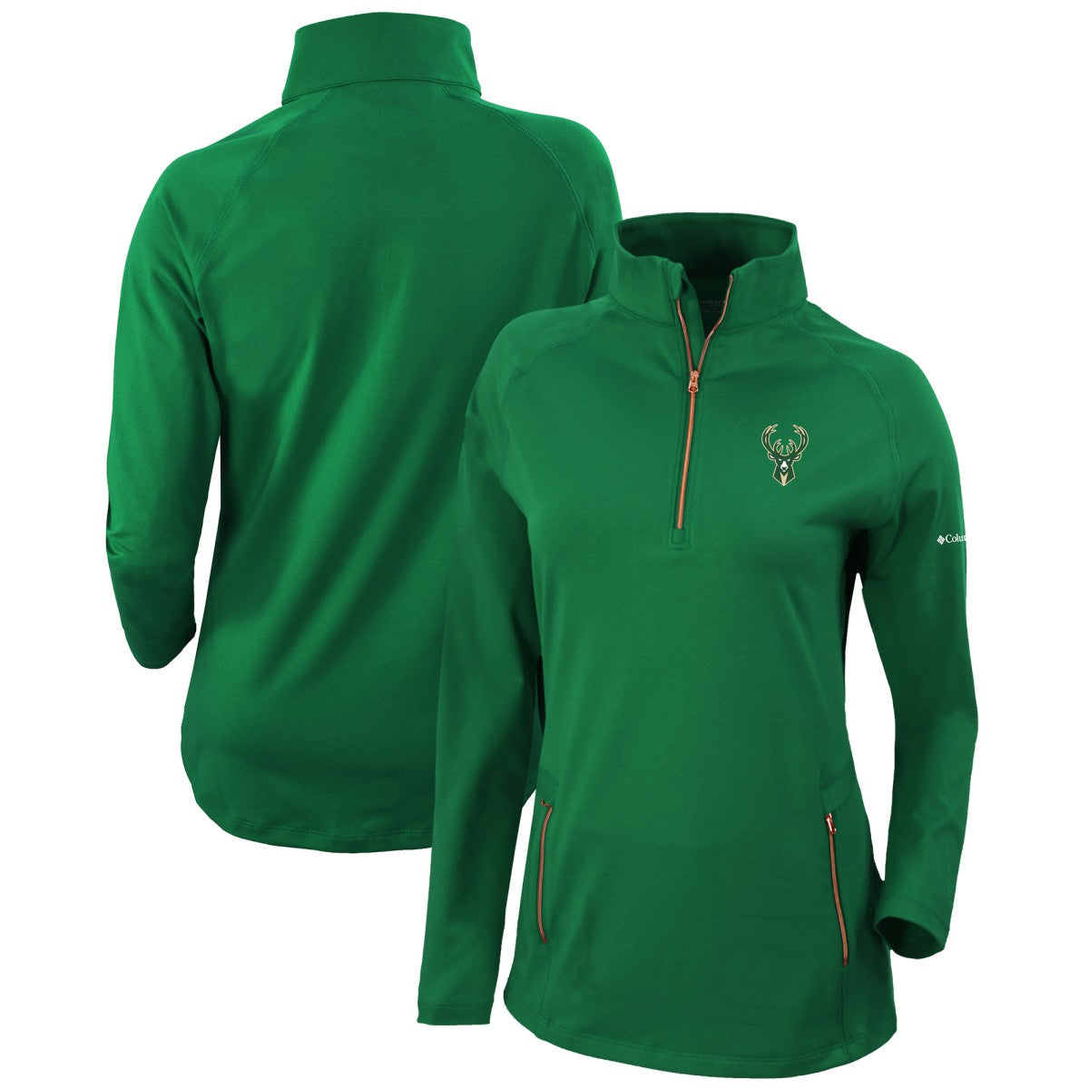 Milwaukee Bucks Women's Omni-Wick Outward Nine Quarter-Zip Pullover Top Online