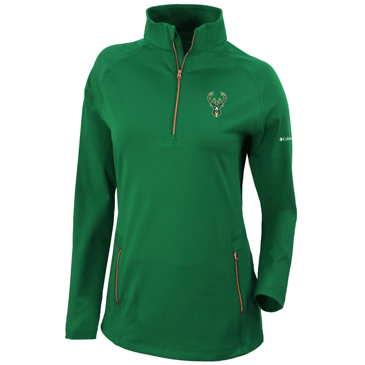Milwaukee Bucks Women's Omni-Wick Outward Nine Quarter-Zip Pullover Top Online