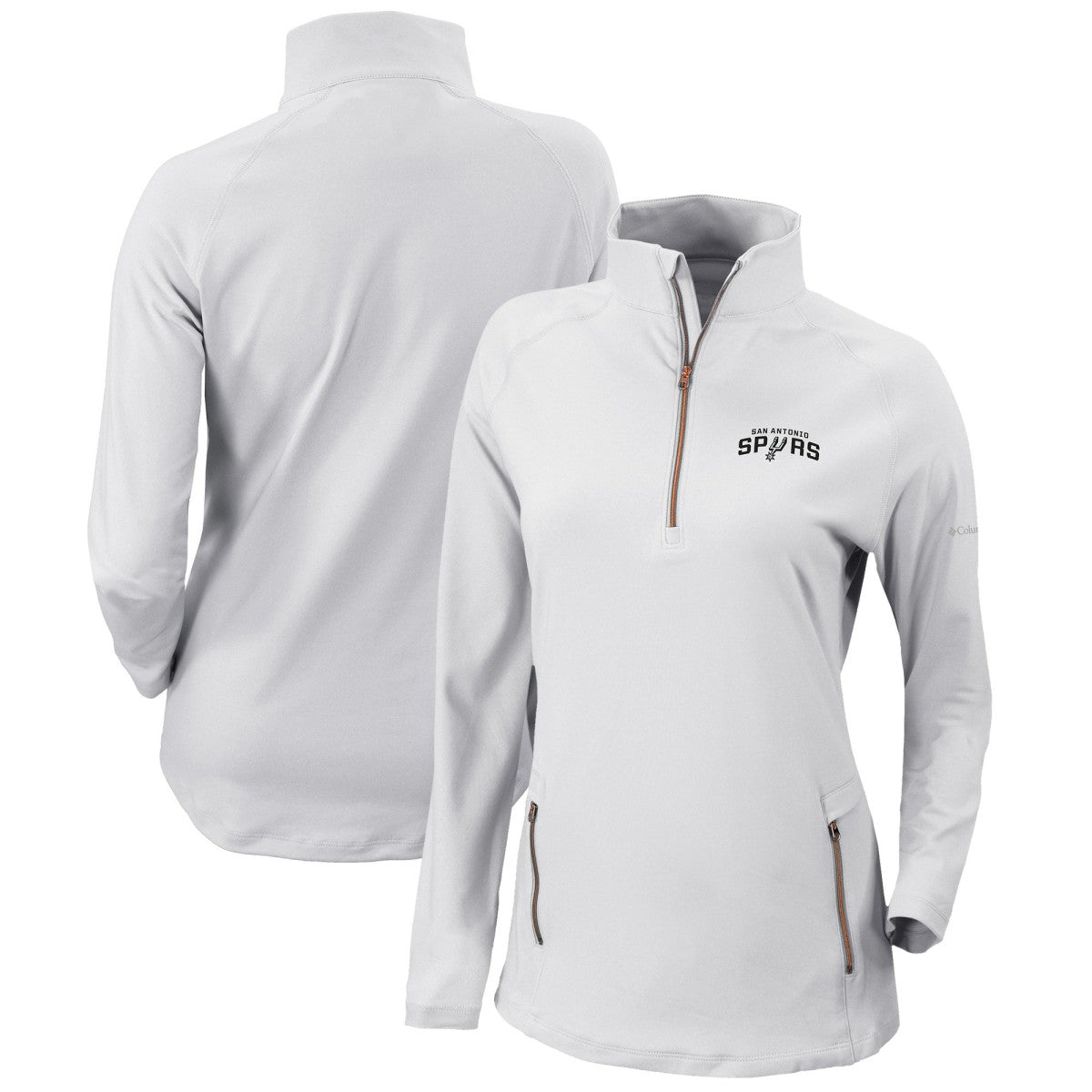 San Antonio Spurs Women's Omni-Wick Outward Nine Quarter-Zip Pullover Top On Sale