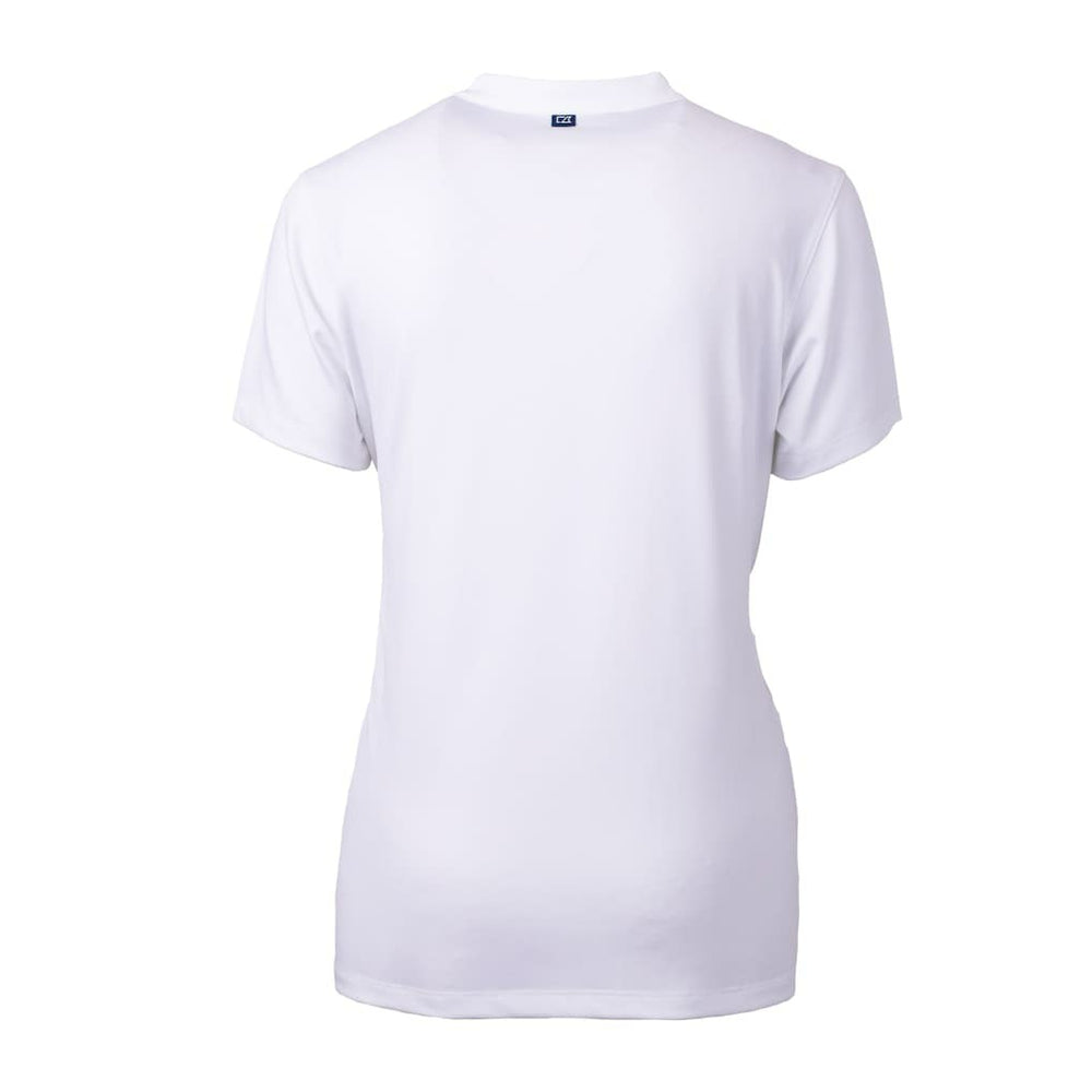 Los Angeles Chargers  Cutter & Buck Women's Helmet Logo DryTec Forge Stretch V-Neck Blade Top