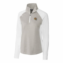 San Francisco 49ers  Cutter & Buck Women's Helmet Logo DryTec Forge Tonal Stripe Stretch Half-Zip Top