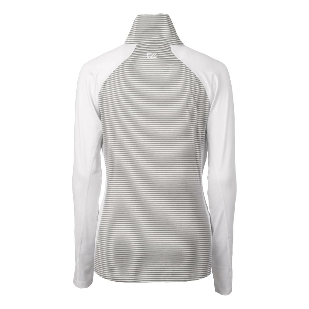 San Francisco 49ers  Cutter & Buck Women's Helmet Logo DryTec Forge Tonal Stripe Stretch Half-Zip Top