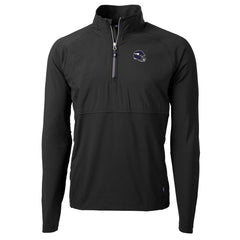 Minnesota Vikings  Cutter & Buck Helmet Adapt Eco Knit Hybrid Recycled Quarter-Zip Pullover Top