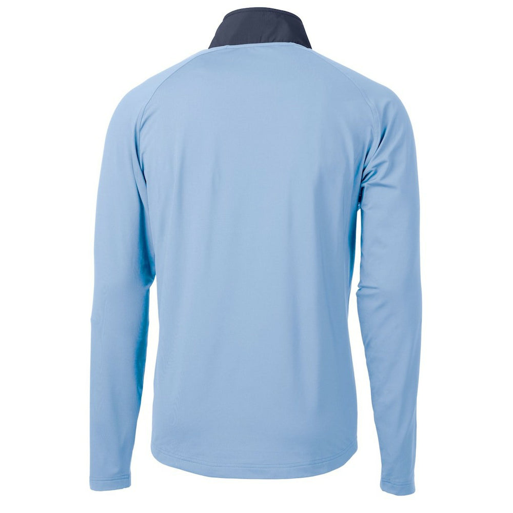 Los Angeles Chargers  Cutter & Buck Helmet Adapt Eco Knit Hybrid Recycled Quarter-Zip Pullover Top