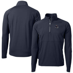 Chicago Bears  Cutter & Buck Helmet Adapt Eco Knit Hybrid Recycled Quarter-Zip Pullover Top