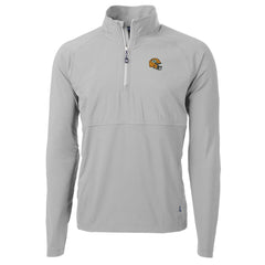 Green Bay Packers  Cutter & Buck Helmet Adapt Eco Knit Hybrid Recycled Quarter-Zip Pullover Top