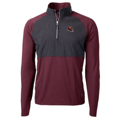 Washington Commanders  Cutter & Buck Helmet Adapt Eco Knit Hybrid Recycled Quarter-Zip Pullover Top