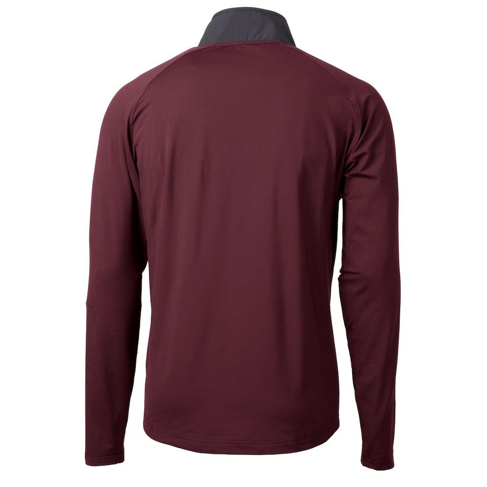 Washington Commanders  Cutter & Buck Helmet Adapt Eco Knit Hybrid Recycled Quarter-Zip Pullover Top