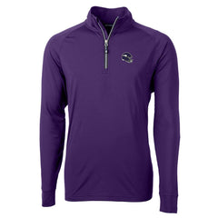 Minnesota Vikings  Cutter & Buck Helmet Adapt Eco Knit Stretch Recycled Quarter-Zip Pullover Top