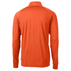 Cincinnati Bengals  Cutter & Buck Helmet Adapt Eco Knit Stretch Recycled Quarter-Zip Pullover Top