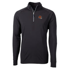 Cincinnati Bengals  Cutter & Buck Helmet Adapt Eco Knit Stretch Recycled Quarter-Zip Pullover Top
