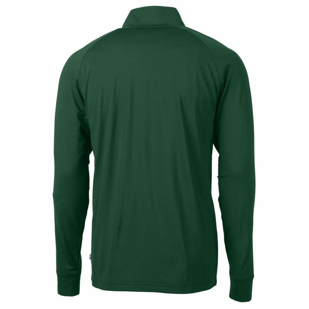 Green Bay Packers  Cutter & Buck Helmet Adapt Eco Knit Stretch Recycled Quarter-Zip Pullover Top