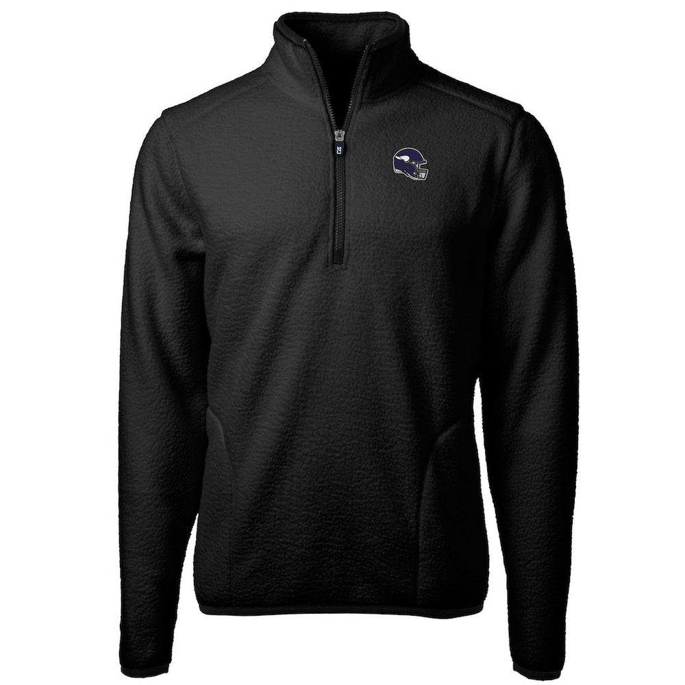 Minnesota Vikings  Cutter & Buck Helmet Cascade Eco Sherpa Fleece Quarter-Zip Pullover Jacket