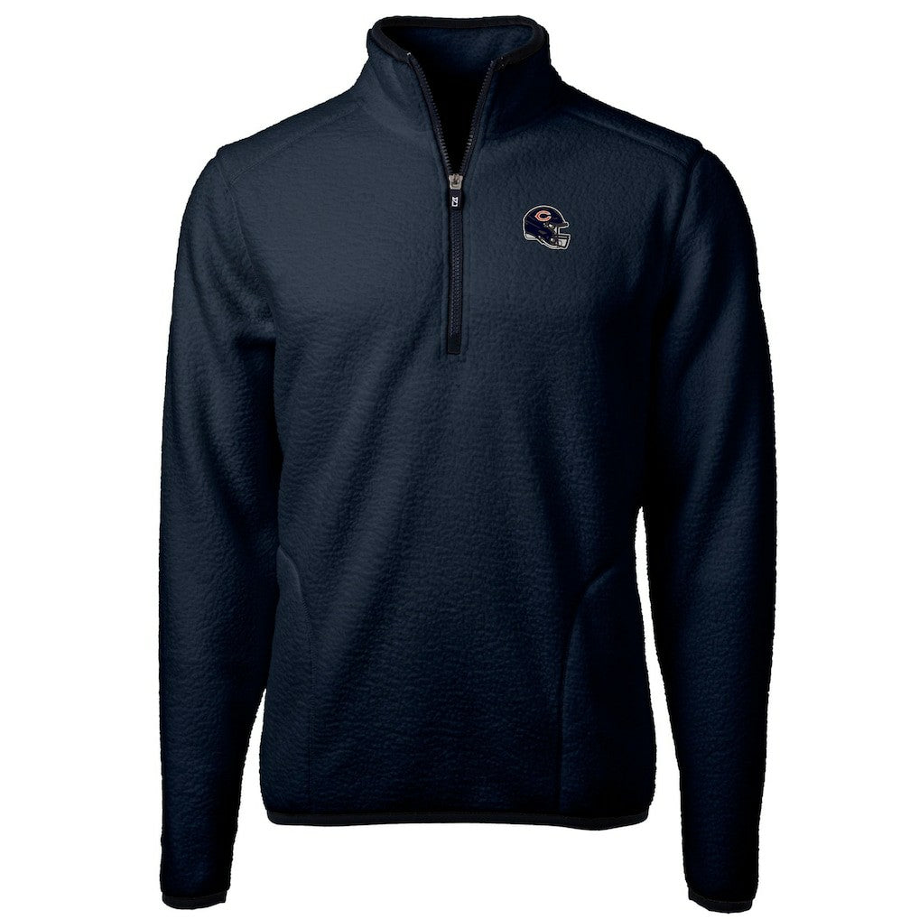 Chicago Bears  Cutter & Buck Helmet Cascade Eco Sherpa Fleece Quarter-Zip Pullover Jacket