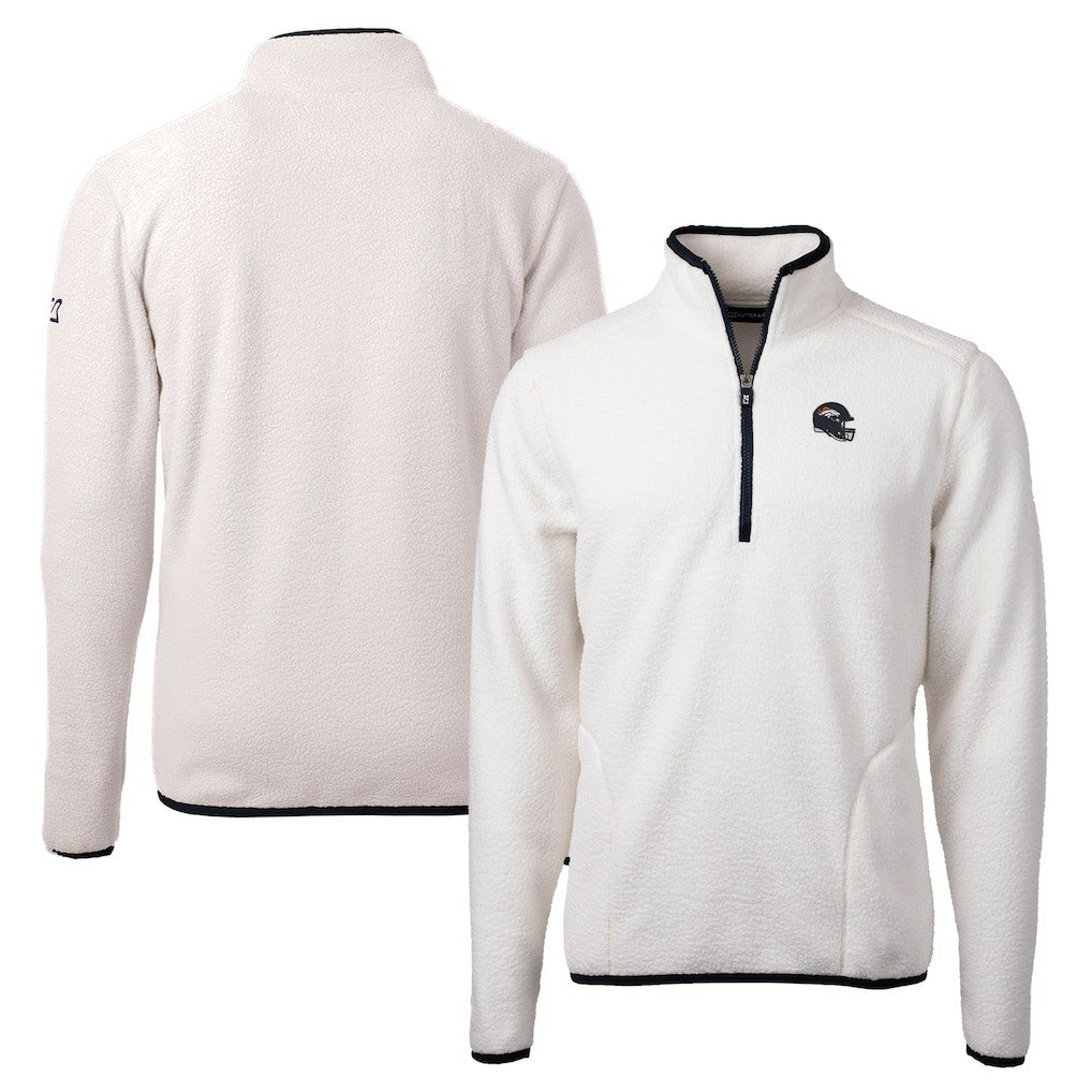 Denver Broncos  Cutter & Buck Helmet Cascade Eco Sherpa Fleece Quarter-Zip Pullover Jacket