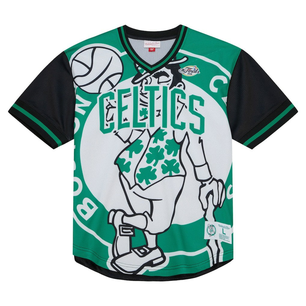 Boston Celtics Jumbotron 3.0 Mesh V-Neck T-Shirt On Sale