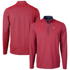 Cincinnati Reds Cutter & Buck Americana Logo Big & Tall Virtue Eco Pique Recycled Quarter-Zip Pullover Top | MLB Shop