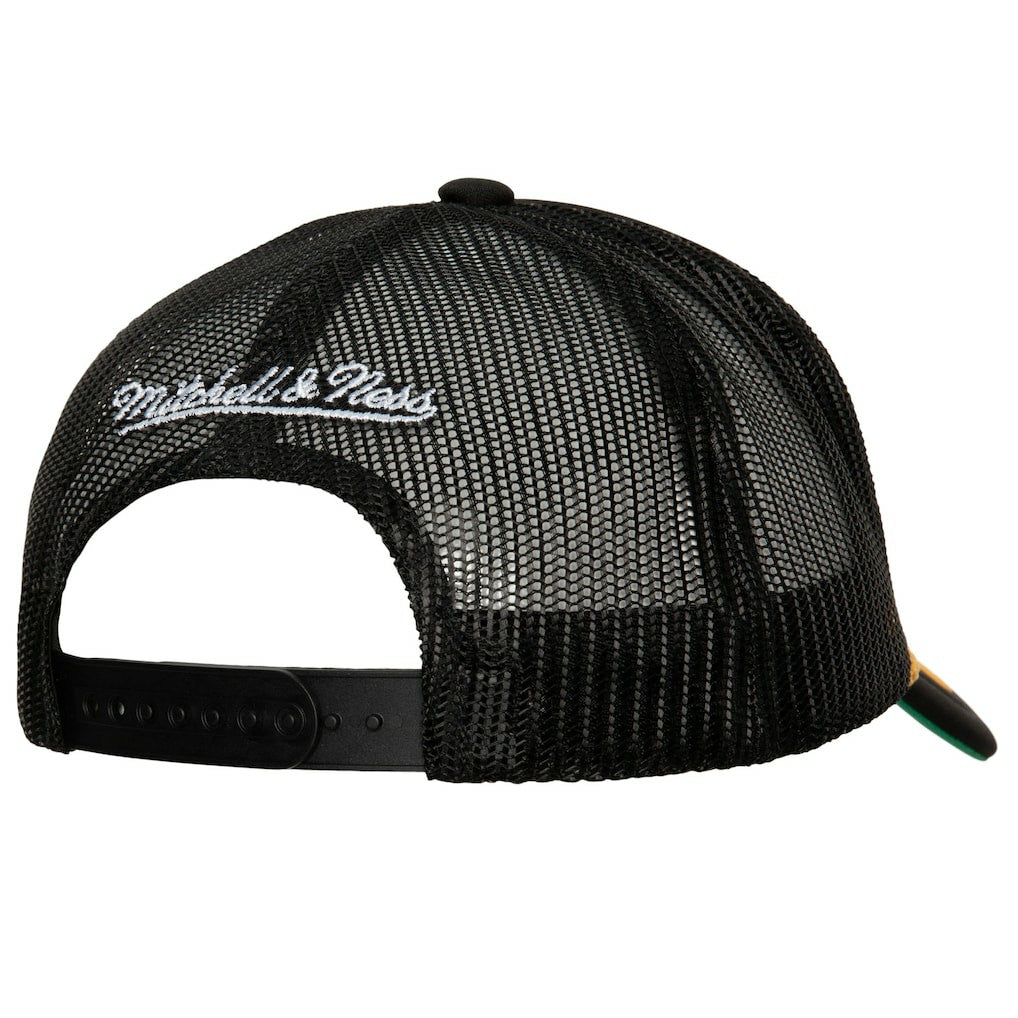 Brooklyn Nets Hardwood Classics Gold Leaf Mesh Trucker Snapback Hat On Sale