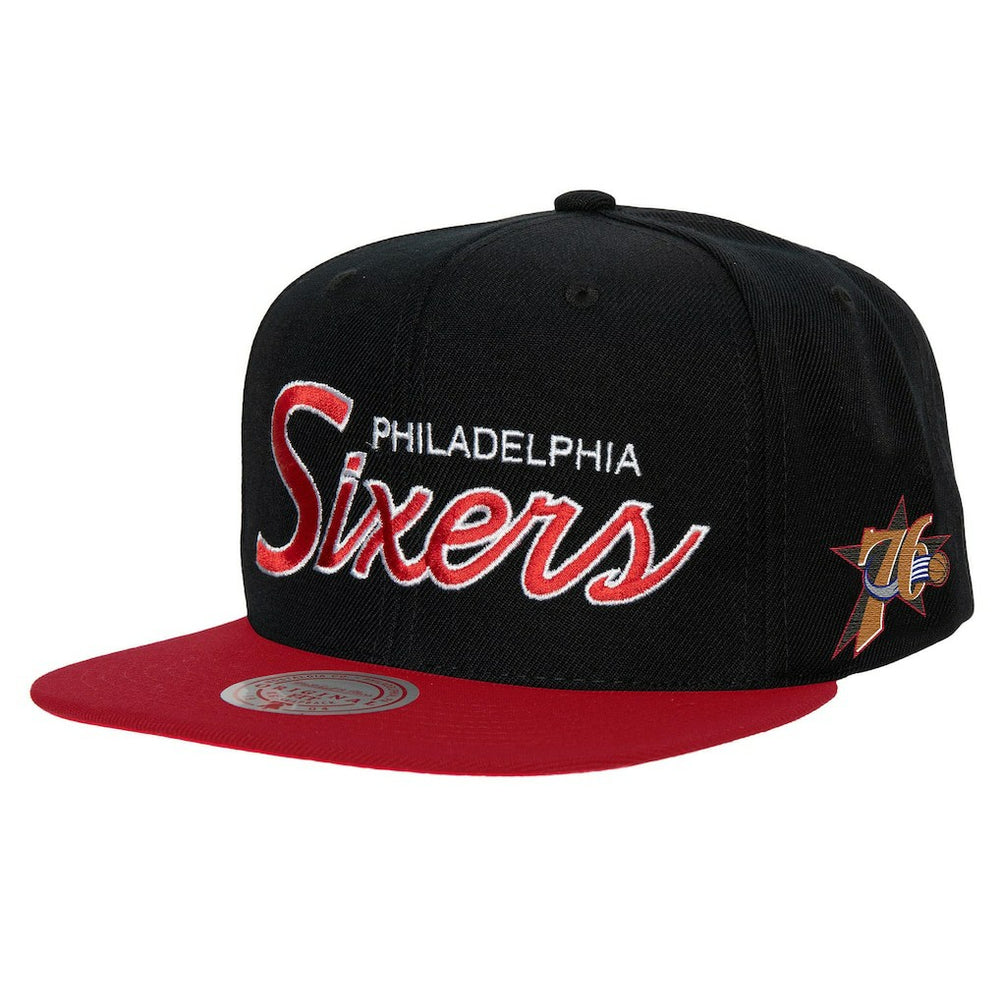 Philadelphia 76ers Hardwood Classics MVP Team Script 2.0 Snapback Hat On Sale
