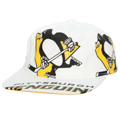Pittsburgh Penguins Mitchell & Ness In Your Face Deadstock Snapback Hat On Sale
