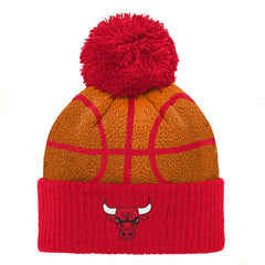 Chicago Bulls Preschool Basketball Head Cuffed Knit Hat with Pom Online