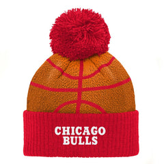 Chicago Bulls Preschool Basketball Head Cuffed Knit Hat with Pom Online