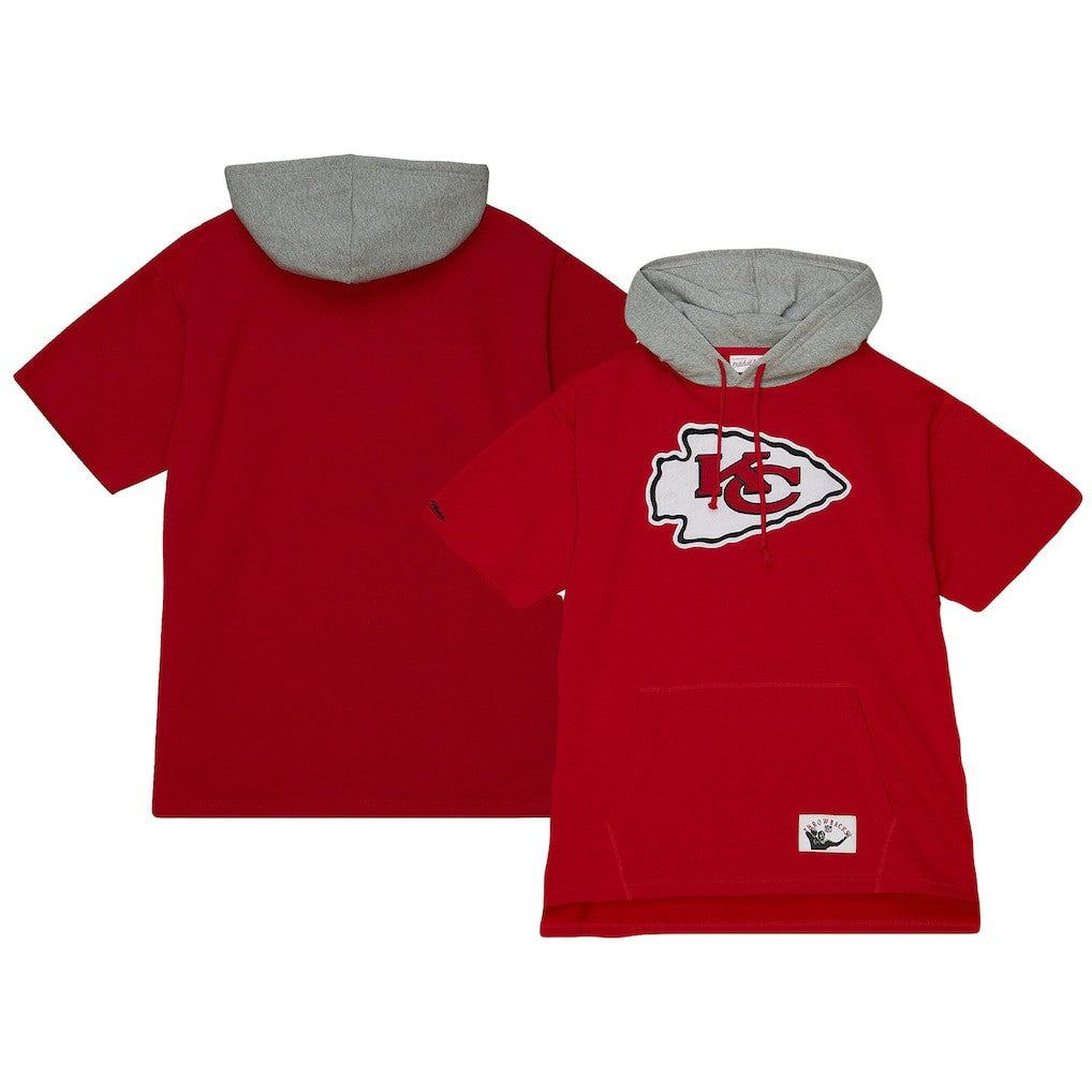 Kansas City Chiefs Mitchell & Ness Postgame Short Sleeve Hoodie