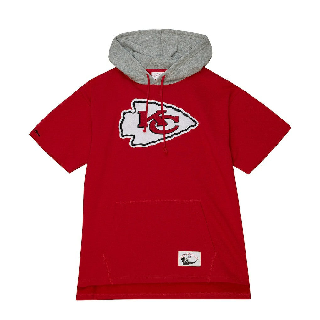Kansas City Chiefs Mitchell & Ness Postgame Short Sleeve Hoodie