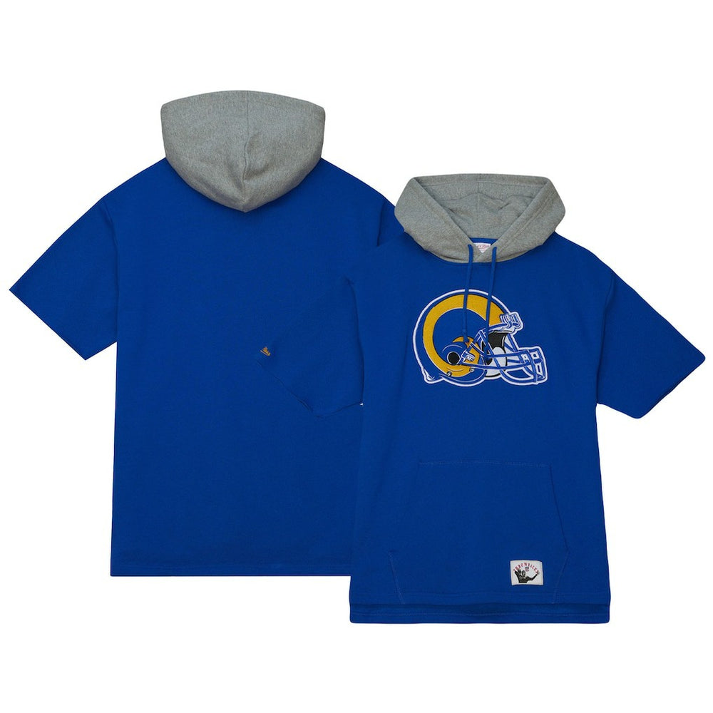 Los Angeles Rams Mitchell & Ness Postgame Short Sleeve Hoodie