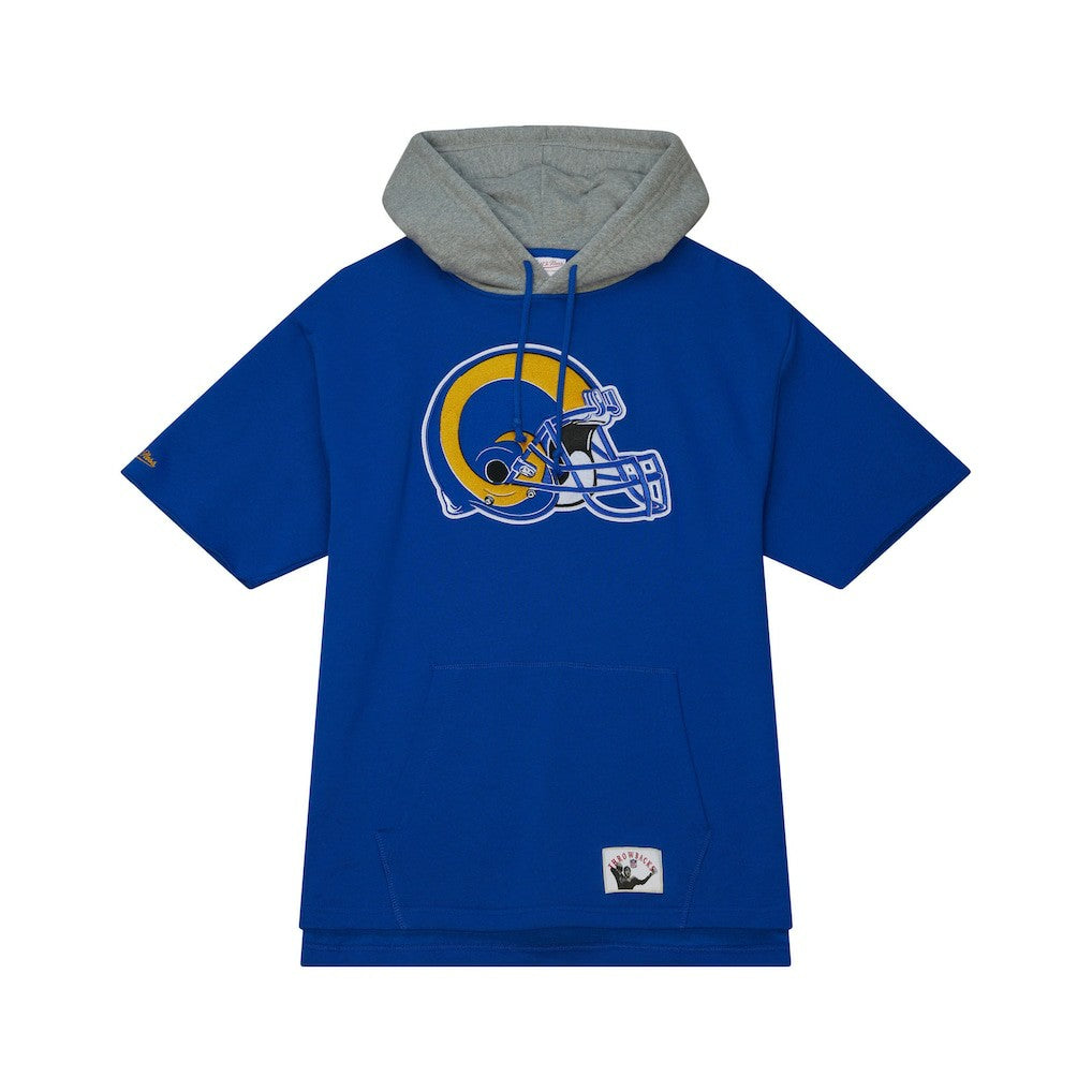 Los Angeles Rams Mitchell & Ness Postgame Short Sleeve Hoodie