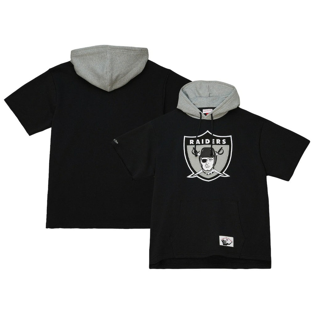 Las Vegas Raiders Mitchell & Ness Postgame Short Sleeve Hoodie