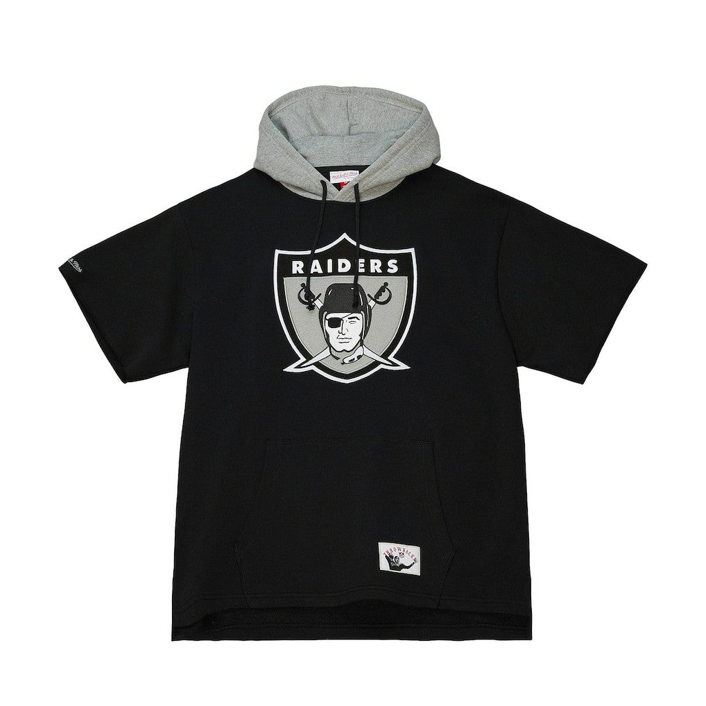 Las Vegas Raiders Mitchell & Ness Postgame Short Sleeve Hoodie