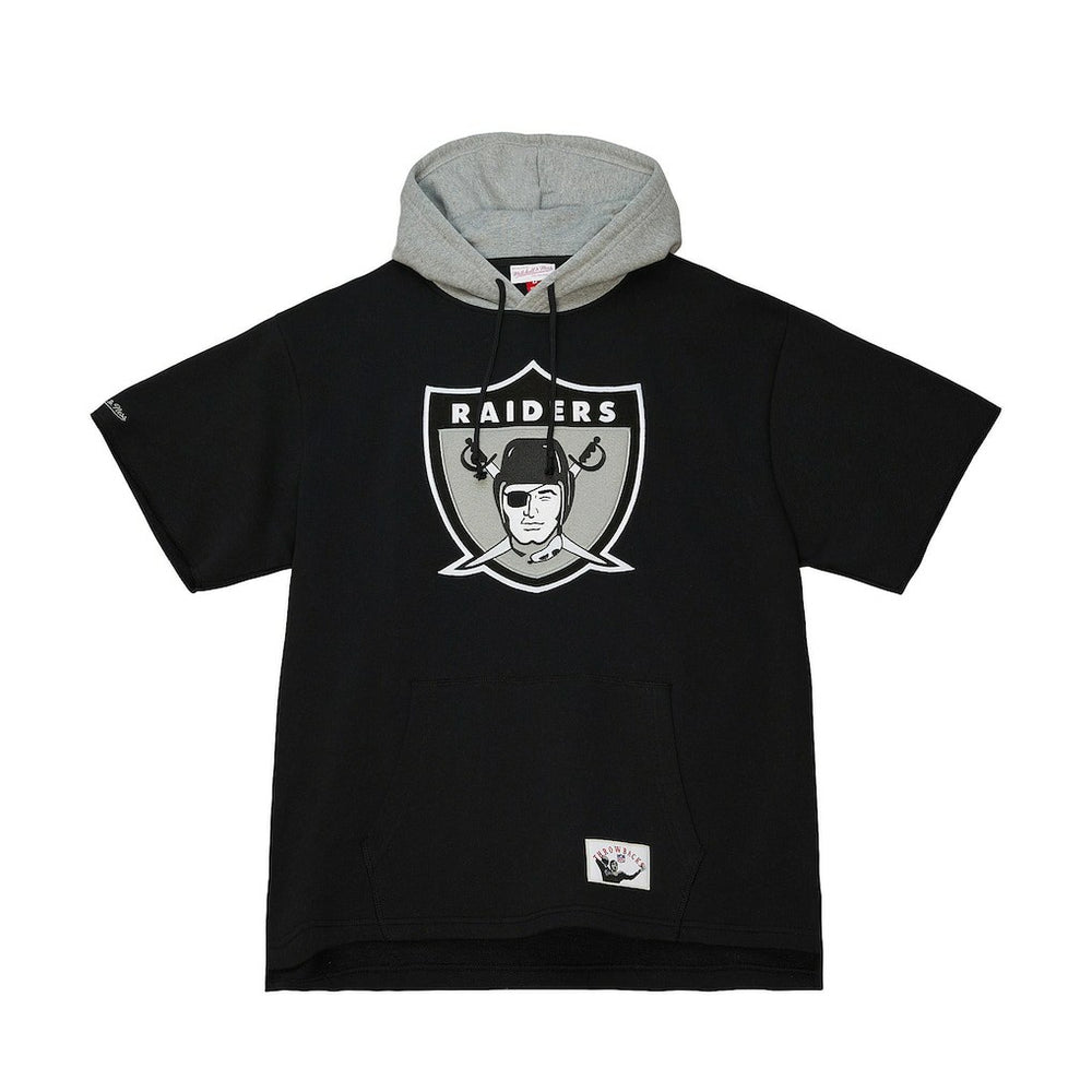 Las Vegas Raiders Mitchell & Ness Postgame Short Sleeve Hoodie